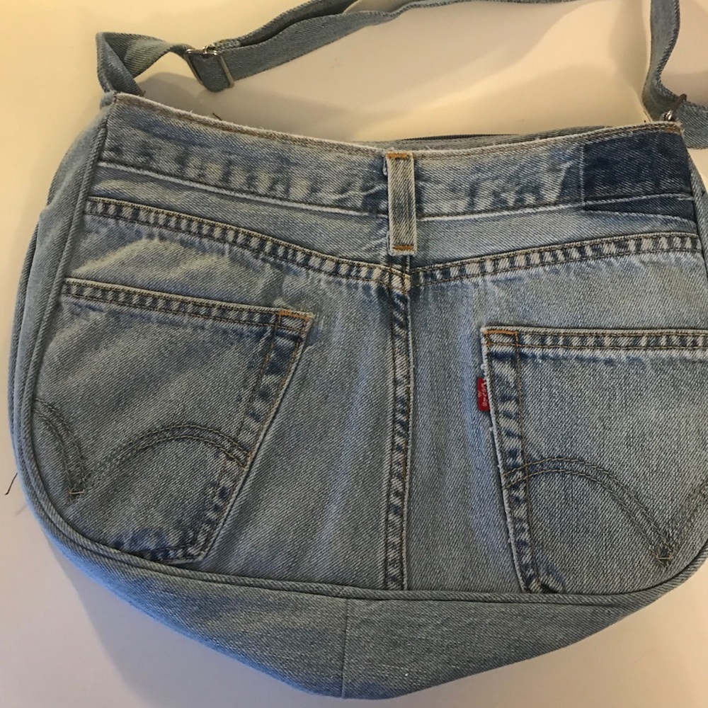 Denim jean hand bag - Picture 3 of 4